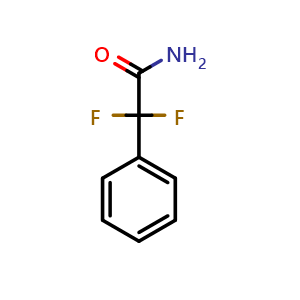 Chemical structure of 2,2-Difluoro-2-phenylacetamide , CAS 383-19-7, AChemBlock X192970