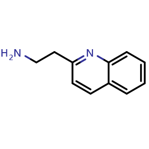 Chemical structure of 2-(2-Aminoethyl)quinoline , CAS 104037-38-9, AChemBlock X192975