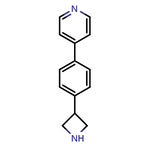 Chemical structure of 4-[4-(3-Azetidinyl)phenyl]pyridine , CAS 2742934-49-0, AChemBlock X192977