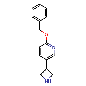 Chemical structure of 5-(3-Azetidinyl)-2-(benzyloxy)pyridine , AChemBlock X192979
