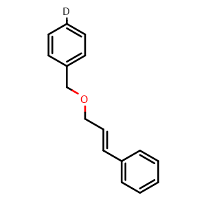 Chemical structure of 1-[(Cinnamyloxy)methyl]benzene-4-D , AChemBlock X192987