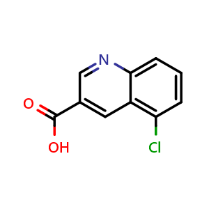 Chemical structure of 5-Chloroquinoline-3-carboxylic acid , CAS 1416439-55-8, AChemBlock X193030