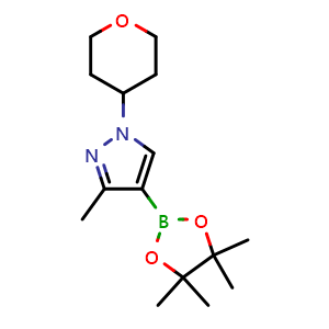 3-methyl-1-(tetrahydro-2H-pyran-4-yl)-4-(4,4,5,5-tetramethyl-1,3,2-dioxaborolan-2-yl)-1H-pyrazole