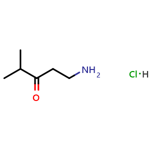 Chemical structure of 1-Amino-4-methyl-3-pentanone hydrochloride , AChemBlock X193041