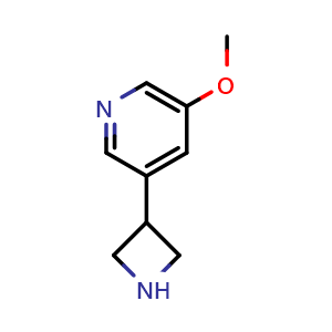 Chemical structure of 3-(3-Azetidinyl)-5-methoxypyridine , CAS 1260879-04-6, AChemBlock X193042