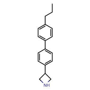 Chemical structure of 3-(4'-Propyl-4-biphenylyl)azetidine , CAS 2739976-71-5, AChemBlock X193045