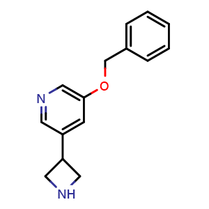 Chemical structure of 3-(3-Azetidinyl)-5-(benzyloxy)pyridine , AChemBlock X193046