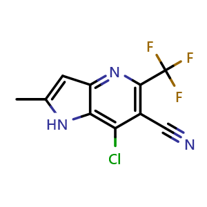 7-Chloro-2-methyl-5-(trifluoromethyl)-4-azaindole-6-carbonitrile