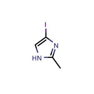 Chemical structure of 4-Iodo-2-methylimidazole , CAS 73746-45-9, AChemBlock X193061