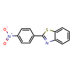 Chemical structure of 2-(4-Nitrophenyl)benzothiazole , CAS 22868-34-4, AChemBlock X193078
