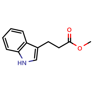 Chemical structure of Methyl 1H-Indole-3-propanoate , CAS 5548-09-4, AChemBlock X193104