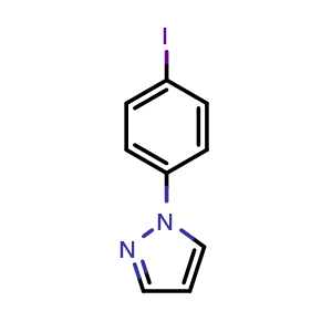 Chemical structure of 1-(4-Iodophenyl)-1H-pyrazole , CAS 368869-86-7, AChemBlock X193110
