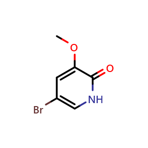 Chemical structure of 5-Bromo-3-methoxypyridin-2(1H)-one , CAS 1189757-62-7, AChemBlock X193111