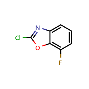 Chemical structure of 2-Chloro-7-fluorobenzoxazole , CAS 153403-52-2, AChemBlock X193133