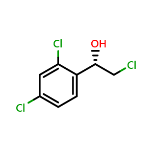 Chemical structure of (S)-alpha-(Chloromethyl)-2,4-dichlorobenzyl Alcohol , CAS 126534-31-4, AChemBlock X193148