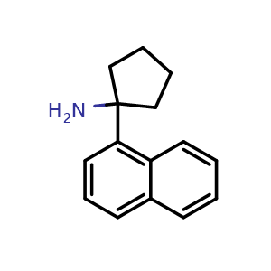 Chemical structure of 1-(1-Naphthyl)cyclopentanamine , CAS 1017408-97-7, AChemBlock X193164