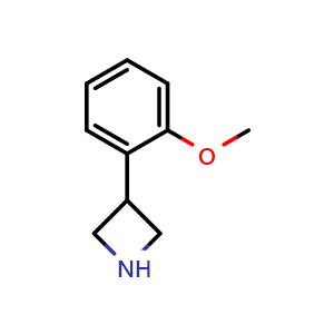 Chemical structure of 3-(2-Methoxyphenyl)azetidine , CAS 1203799-14-7, AChemBlock X193173