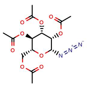 Chemical structure of 2,3,4,6-Tetra-O-acetyl-beta-D-mannopyranosyl azide , CAS 65864-60-0, AChemBlock X193187