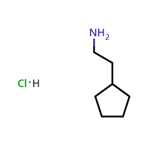 Chemical structure of 2-Cyclopentylethanamine hydrochloride , CAS 684221-26-9, AChemBlock X193197