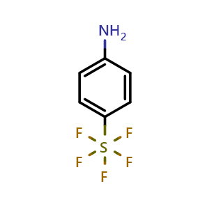 Chemical structure of 4-(Pentafluorosulfanyl)aniline , CAS 2993-24-0, AChemBlock X193206