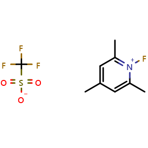 Chemical structure of 1-Fluoro-2,4,6-trimethylpyridinium Triflate , CAS 107264-00-6, AChemBlock X193215