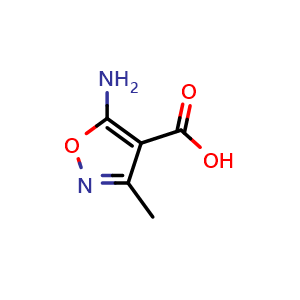 Chemical structure of 5-Amino-3-methylisoxazole-4-carboxylic acid , CAS 84661-50-7, AChemBlock X193234