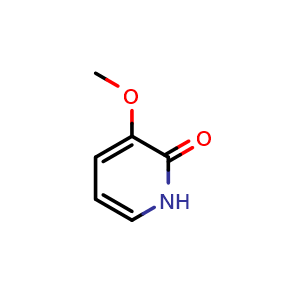 Chemical structure of 3-Methoxy-2(1H)-pyridone , CAS 20928-63-6, AChemBlock X193236