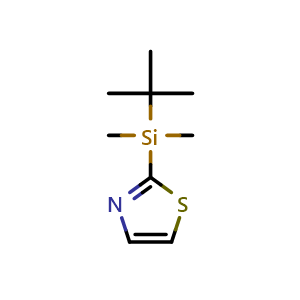 Chemical structure of 2-(tert-Butyldimethylsilyl)thiazole , CAS 137382-38-8, AChemBlock X193257