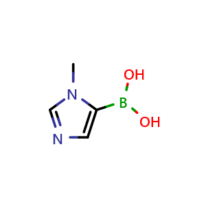 Chemical structure of 1-Methylimidazole-5-boronic acid , CAS 849062-28-8, AChemBlock X193263