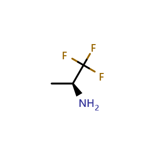 Chemical structure of (S)-1,1,1-Trifluoro-2-propylamine , CAS 125278-10-6, AChemBlock X193281