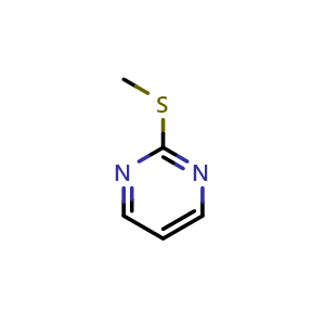 Chemical structure of 2-(Methylthio)pyrimidine , CAS 823-09-6, AChemBlock X193285