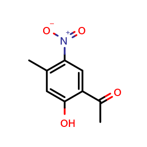 Chemical structure of 2'-Hydroxy-4'-methyl-5'-nitroacetophenone , CAS 103440-91-1, AChemBlock X193287
