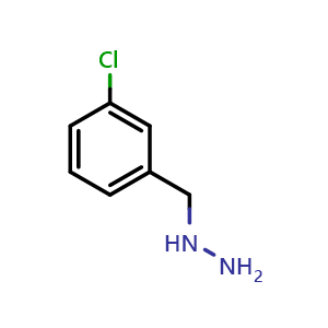 Chemical structure of (3-Chlorobenzyl)hydrazine , CAS 51421-12-6, AChemBlock X193288