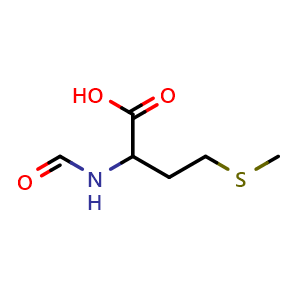 Chemical structure of N-Formyl-DL-methionine , CAS 4309-82-4, AChemBlock X193290
