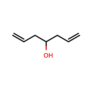 Chemical structure of Hepta-1,6-dien-4-ol , CAS 2883-45-6, AChemBlock X193294