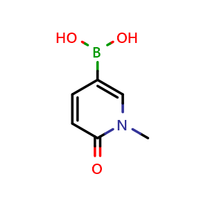 Chemical structure of 1-Methyl-6-oxo-1,6-dihydropyridine-3-boronic acid , CAS 1083169-01-0, AChemBlock X193301
