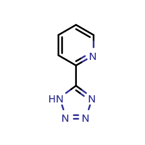 Chemical structure of 2-(1H-Tetrazol-5-yl)pyridine , CAS 33893-89-9, AChemBlock X193310