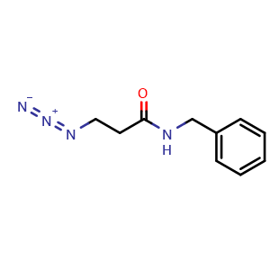 Chemical structure of 3-Azido-N-benzylpropanamide , CAS 1013663-30-3, AChemBlock X193312