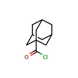 Chemical structure of 1-Adamantanecarbonyl Chloride , CAS 2094-72-6, AChemBlock X193315