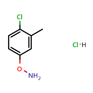 Chemical structure of O-(4-Chloro-3-methylphenyl)hydroxylamine hydrochloride , CAS 89232-67-7, AChemBlock X193318
