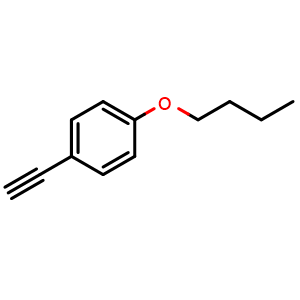 Chemical structure of 4-Butoxyphenylacetylene , CAS 79887-15-3, AChemBlock X193327