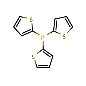 Chemical structure of Tri(2-thienyl)phosphine , CAS 24171-89-9, AChemBlock X193328