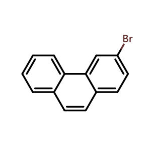 Chemical structure of 3-Bromophenanthrene , CAS 715-50-4, AChemBlock X193335