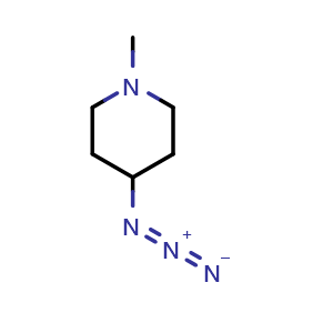 Chemical structure of 4-Azido-1-methylpiperidine , CAS 1175146-68-5, AChemBlock X193350