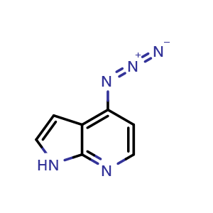 Chemical structure of 4-Azido-7-azaindole , CAS 361370-27-6, AChemBlock X193357