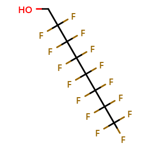 Chemical structure of 1H,1H-Perfluorooctan-1-ol , CAS 307-30-2, AChemBlock X193359