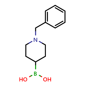 Chemical structure of 1-Benzylpiperidine-4-boronic acid , CAS 1251537-48-0, AChemBlock X193371