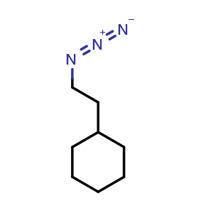 Chemical structure of (2-Azidoethyl)cyclohexane , CAS 1271376-06-7, AChemBlock X193393