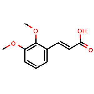 Chemical structure of trans-2,3-Dimethoxycinnamic acid , CAS 7345-82-6, AChemBlock X193418