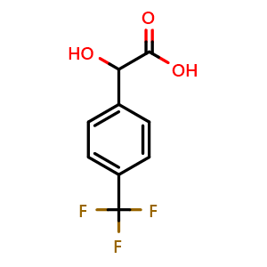 Chemical structure of 4-(Trifluoromethyl)mandelic acid , CAS 395-35-7, AChemBlock X193452